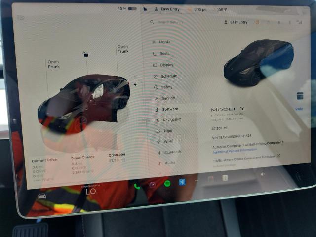Aukcja sprzedaży 2022 Tesla Model Y, vin: 7SAYGDEE6NF521424, numer aukcji: 54319186