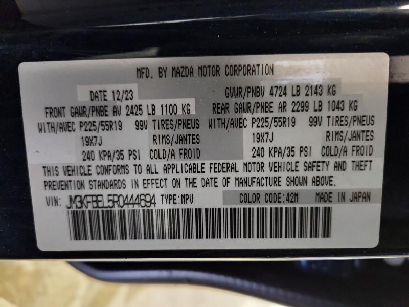 52523106 :رقم المزاد ، JM3KFBEL5R0444694 vin ، 2024 Mazda Cx-5 مزاد بيع