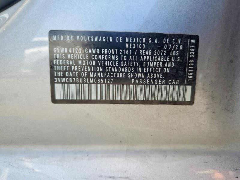 Продажа на аукционе авто 2020 Volkswagen Jetta, vin: 3VWCB7BU8LM065127, номер лота: 52161626