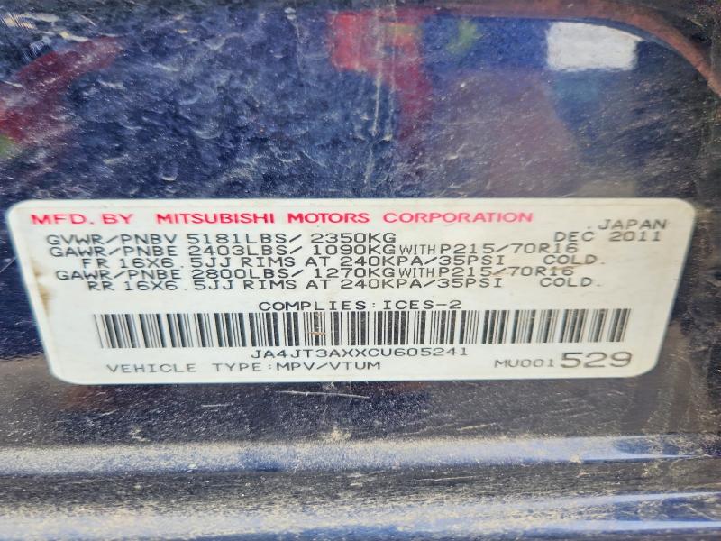Продаж на аукціоні авто 2012 Mitsubishi Outlander, vin: JA4JT3AXXCU605241, номер лоту: 52828656