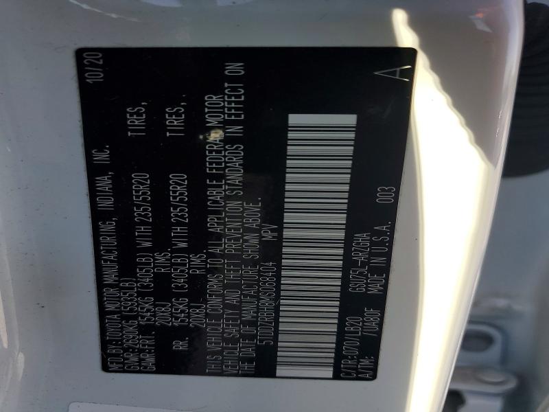 52781146 :رقم المزاد ، 5TDDZRBH8MS068404 vin ، 2021 Toyota Highlander مزاد بيع