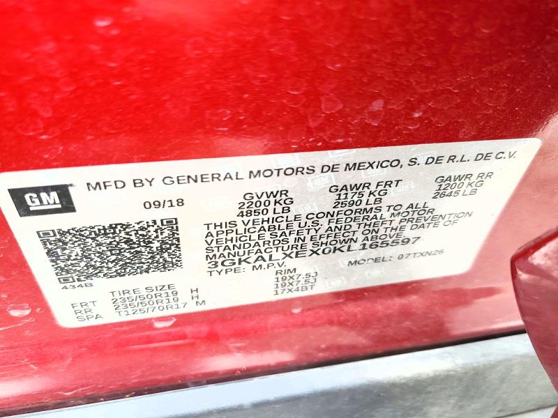Aukcja sprzedaży 2019 Gmc Terrain, vin: 3GKALXEX0KL165597, numer aukcji: 53715096