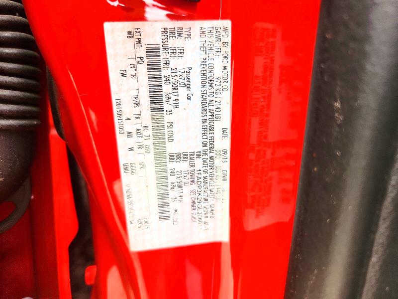 Продаж на аукціоні авто 2016 Ford Focus, vin: 1FADP3K29GL206011, номер лоту: 54834846