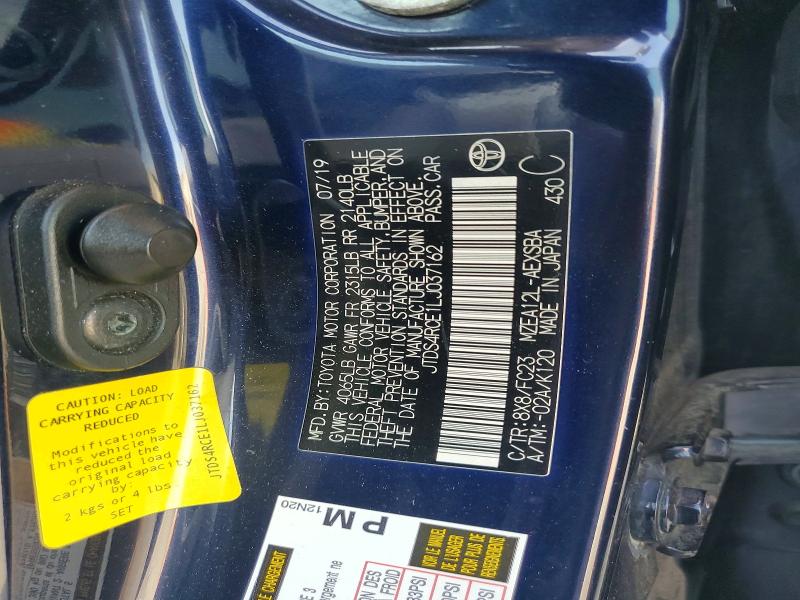 Продаж на аукціоні авто 2020 Toyota Corolla, vin: JTDS4RCE1LJ037162, номер лоту: 54051466