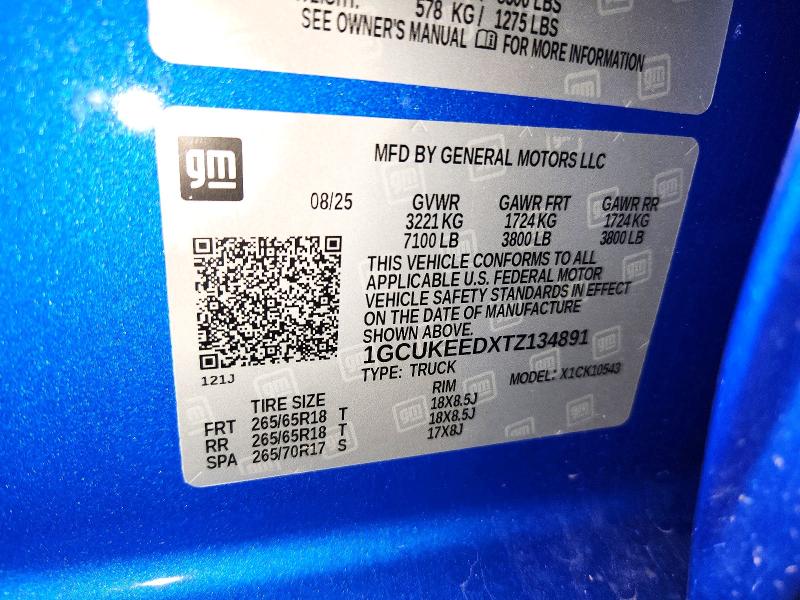 54867916 :رقم المزاد ، 1GCUKEEDXTZ134891 vin ، 2026 Chevrolet Silverado مزاد بيع