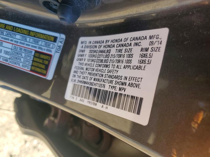 53199296 :رقم المزاد ، 2HKRM4H36EH713576 vin ، 2014 Honda Cr-v مزاد بيع