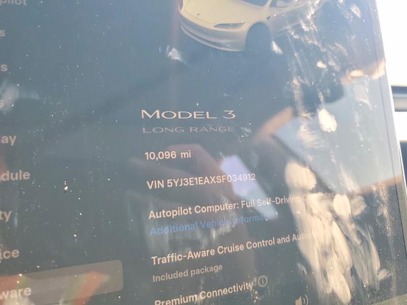 2025 Tesla Model 3 მანქანა იყიდება აუქციონზე, vin: 5YJ3E1EAXSF034912, აუქციონის ნომერი: 54273526