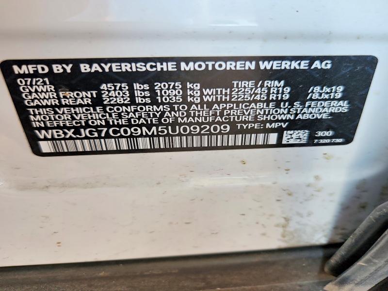 Продажа на аукционе авто 2021 Bmw X1, vin: WBXJG7C09M5U09209, номер лота: 52583556