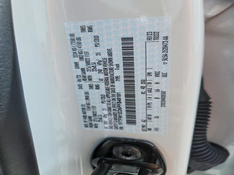 Aukcja sprzedaży 2023 Ford F150, vin: 1FTFW1ED6PFB49191, numer aukcji: 51599466