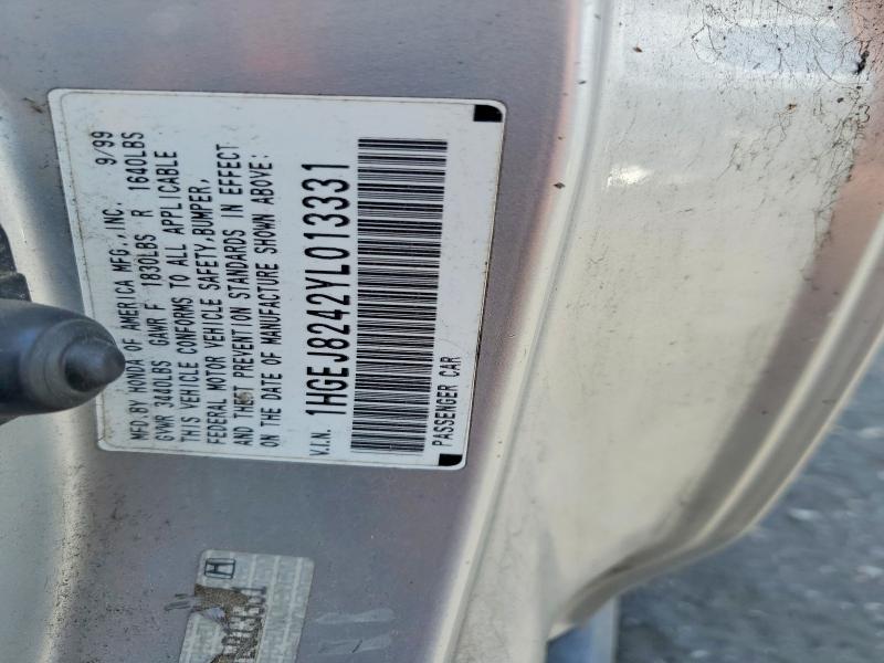 51312026 :رقم المزاد ، 1HGEJ8242YL013331 vin ، 2000 Honda Civic مزاد بيع