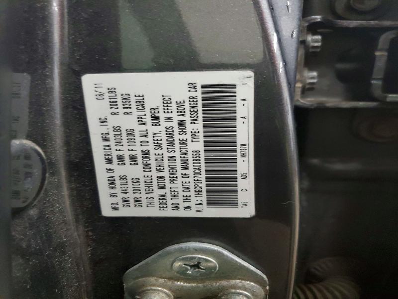 Aukcja sprzedaży 2012 Honda Accord, vin: 1HGCP2F70CA008558, numer aukcji: 52922256