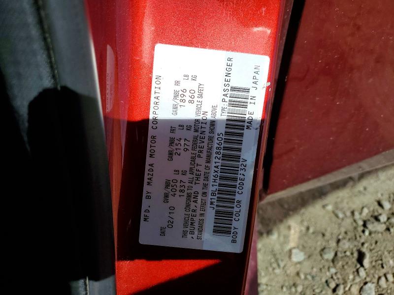 53180036 :رقم المزاد ، JM1BL1H6XA1288605 vin ، 2010 Mazda 3 مزاد بيع