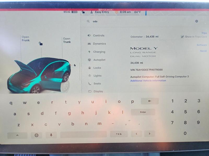 Продаж на аукціоні авто 2023 Tesla Model Y, vin: 7SAYGDEE7PA079088, номер лоту: 52874306