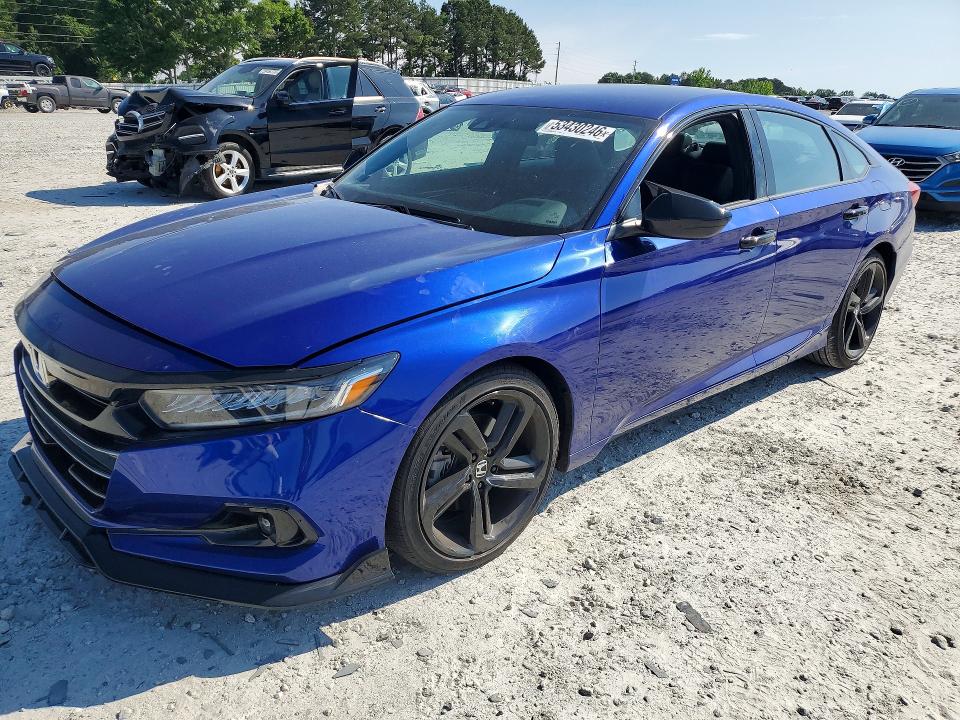 53430246 :رقم المزاد ، 1HGCV1F37NA090708 vin ، 2022 Honda Accord مزاد بيع