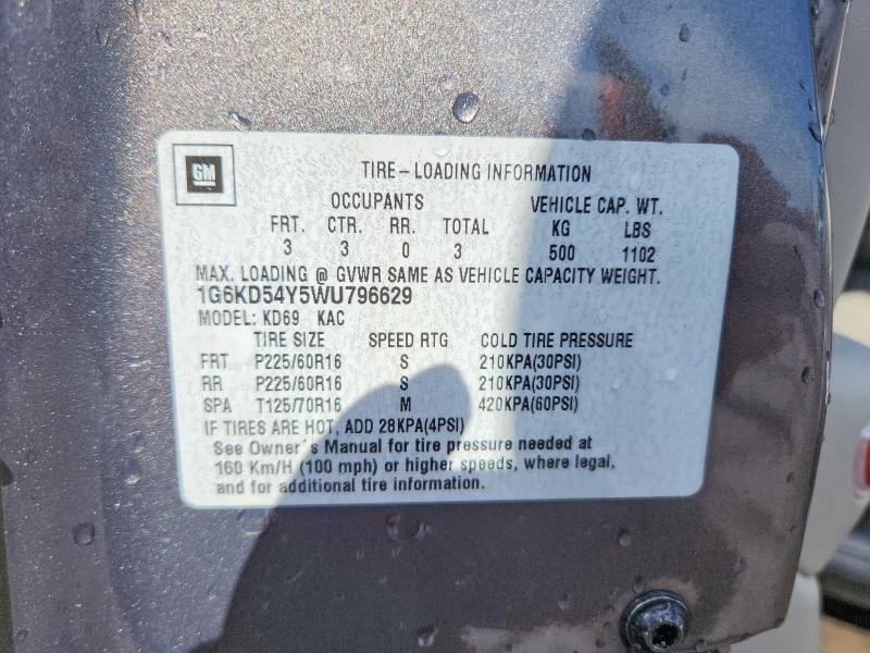 Aukcja sprzedaży 1998 Cadillac Deville, vin: 1G6KD54Y5WU796629, numer aukcji: 54328856