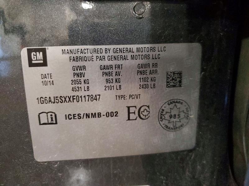 Продажа на аукционе авто 2015 Cadillac Ats, vin: 1G6AJ5SXXF0117847, номер лота: 54479176