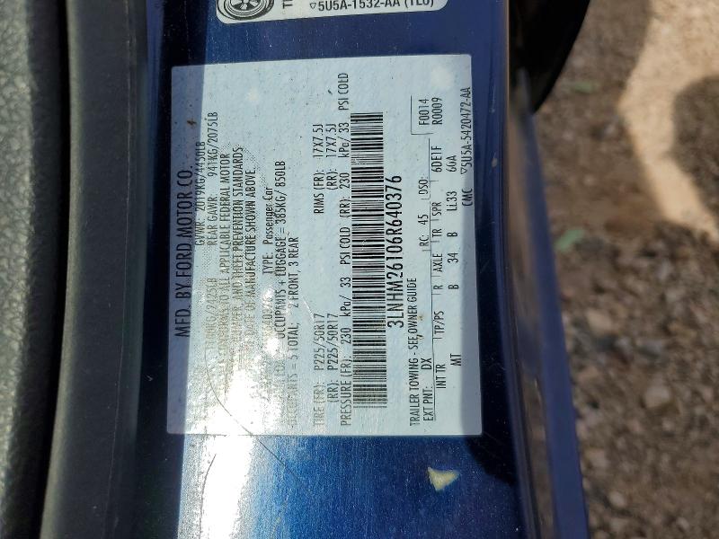 Aukcja sprzedaży 2006 Lincoln Zephyr, vin: 3LNHM26106R640376, numer aukcji: 51323646