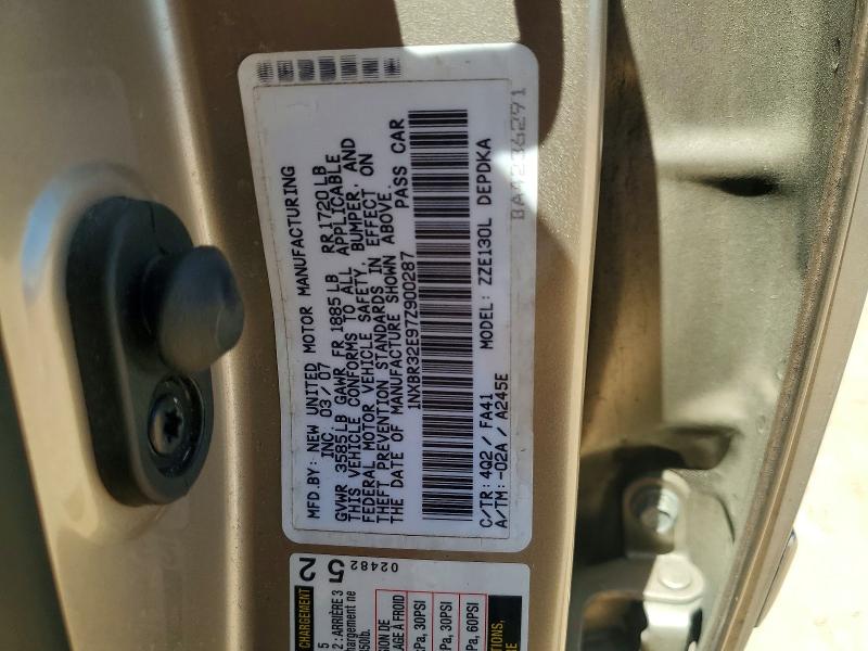 Продаж на аукціоні авто 2007 Toyota Corolla, vin: 1NXBR32E97Z900287, номер лоту: 51362966