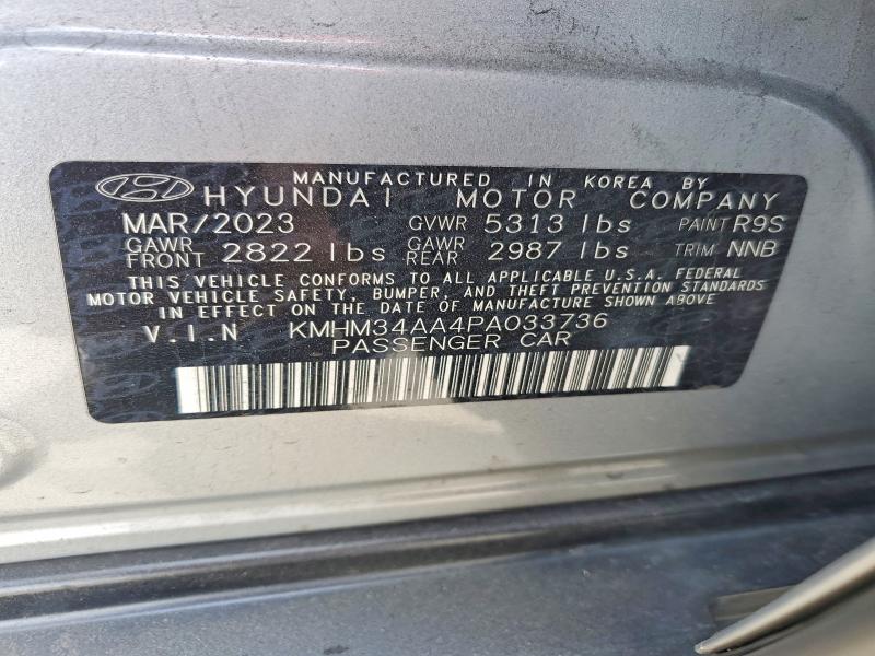 Aukcja sprzedaży 2023 Hyundai Ioniq 6, vin: KMHM34AA4PA033736, numer aukcji: 53284796