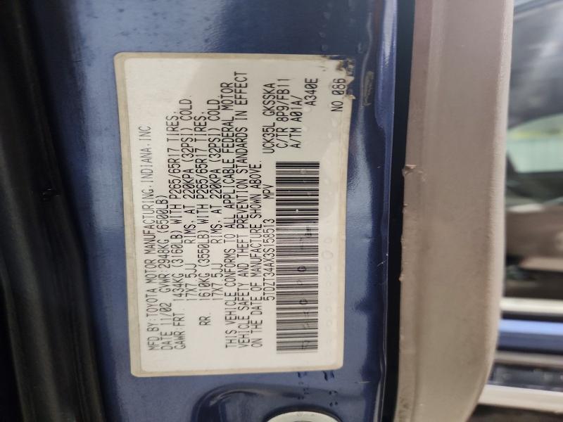 Aukcja sprzedaży 2003 Toyota Sequoia, vin: 5TDZT34AX3S158513, numer aukcji: 53140016