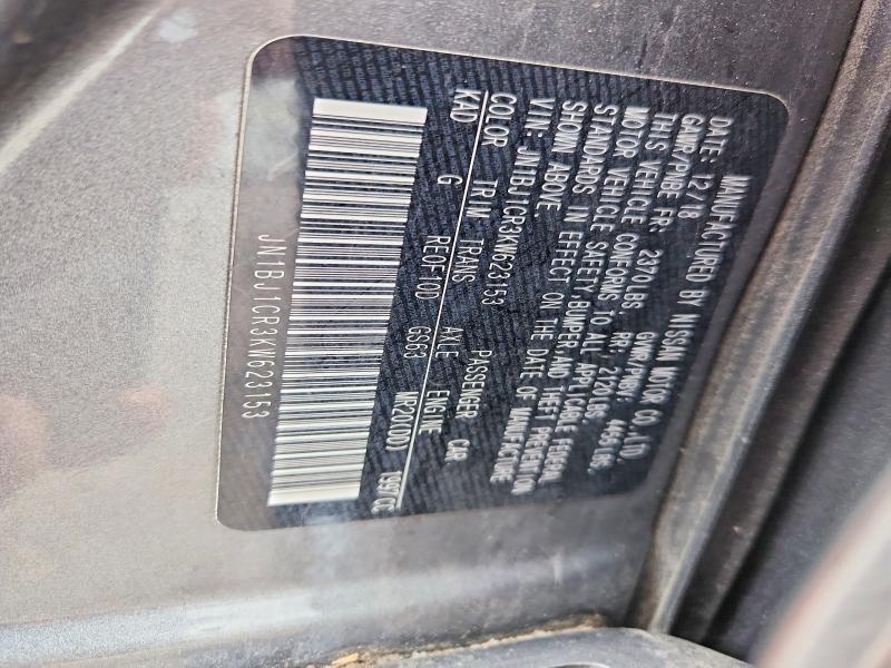 Продажа на аукционе авто 2019 Nissan Rogue Sport, vin: JN1BJ1CR3KW623153, номер лота: 52388646