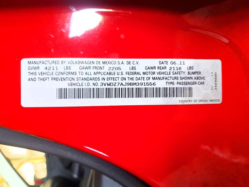Aukcja sprzedaży 2011 Volkswagen Jetta, vin: 3VWDZ7AJ9BM391556, numer aukcji: 53222226