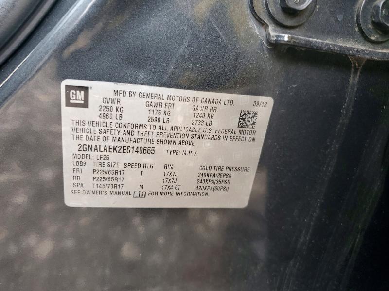 53907906 :رقم المزاد ، 2GNALAEK2E6140665 vin ، 2014 Chevrolet Equinox مزاد بيع