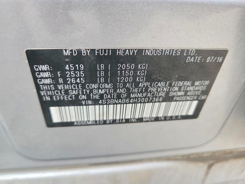 Продаж на аукціоні авто 2017 Subaru Legacy, vin: 4S3BNAB64H3007366, номер лоту: 52093316