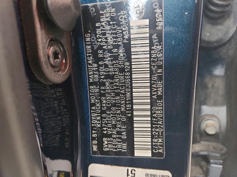 Aukcja sprzedaży 2018 Toyota Camry, vin: 4T1B11HK0JU668128, numer aukcji: 54595386