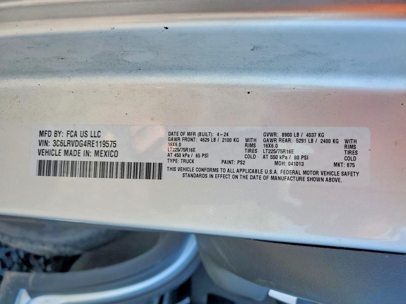 Aukcja sprzedaży 2024 Ram Promaster 2500, vin: 3C6LRVDG4RE119575, numer aukcji: 52307786