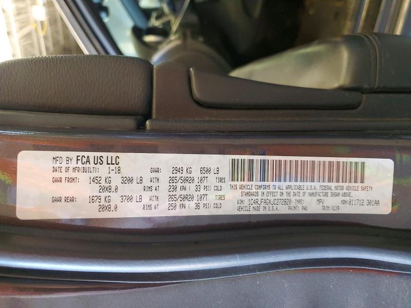 Aukcja sprzedaży 2018 Jeep Grand Cherokee, vin: 1C4RJFAGXJC272820, numer aukcji: 53280686