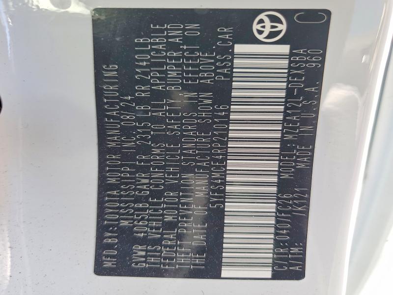 52064546 :رقم المزاد ، 5YFS4MCE4RP210146 vin ، 2024 Toyota Corolla مزاد بيع