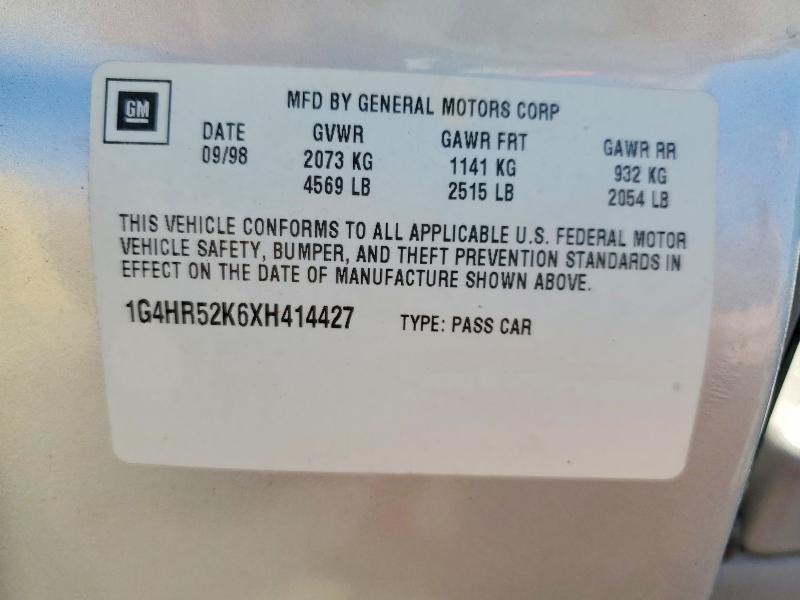 Продаж на аукціоні авто 1999 Buick Lesabre, vin: 1G4HR52K6XH414427, номер лоту: 53536686
