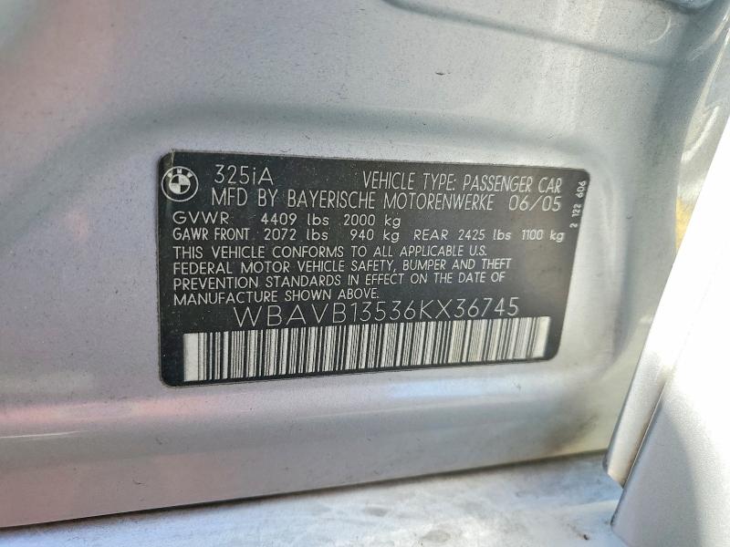 Продаж на аукціоні авто 2006 Bmw 325, vin: WBAVB13536KX36745, номер лоту: 53761106