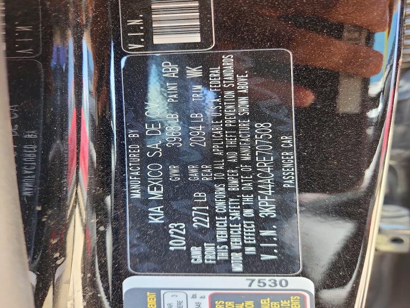 54846646 :رقم المزاد ، 3KPF44AC4RE707508 vin ، 2024 Kia Forte مزاد بيع