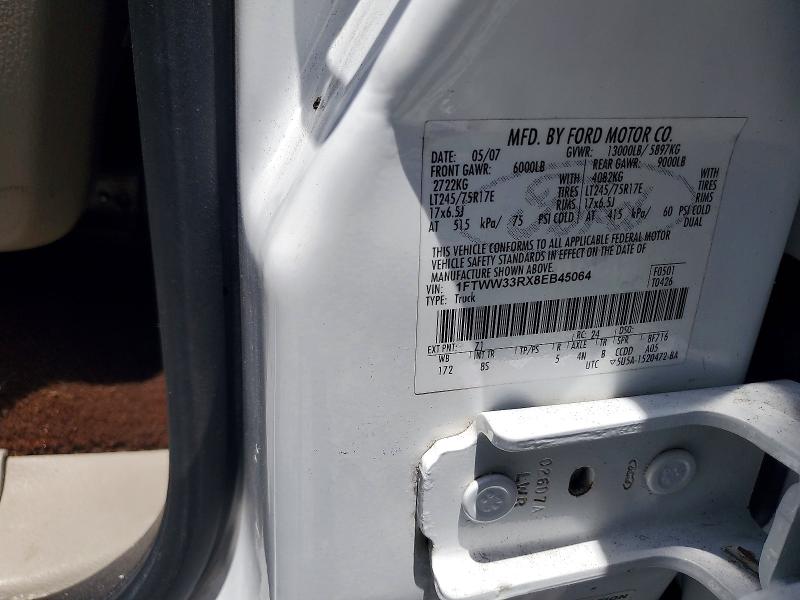 Продаж на аукціоні авто 2008 Ford F350, vin: 1FTWW33RX8EB45064, номер лоту: 54733226