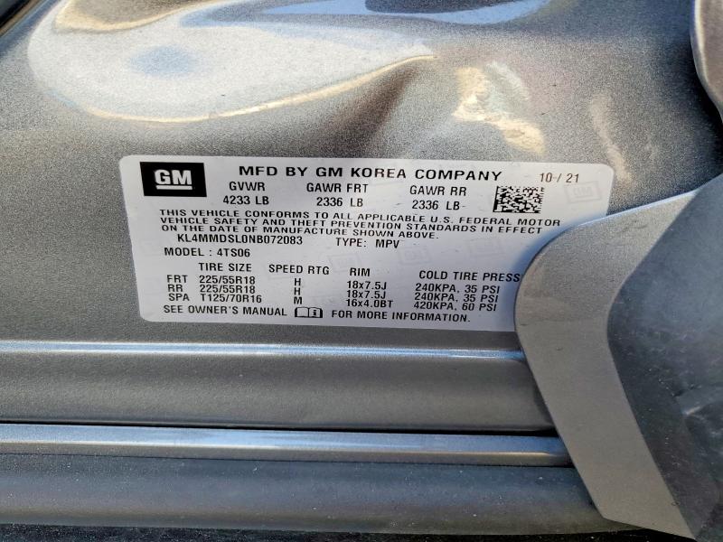 Aukcja sprzedaży 2022 Buick Encore Gx, vin: KL4MMDSL0NB072083, numer aukcji: 52040276