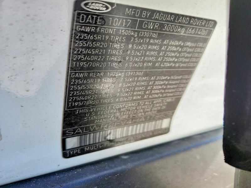 Продаж на аукціоні авто 2017 Land Rover Range Rover Sport, vin: SALWR2FV4HA178605, номер лоту: 54754336