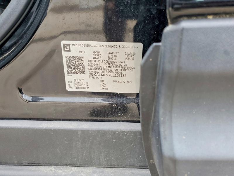 52537836 :رقم المزاد ، 3GKALMEV7LL152182 vin ، 2020 Gmc Terrain مزاد بيع