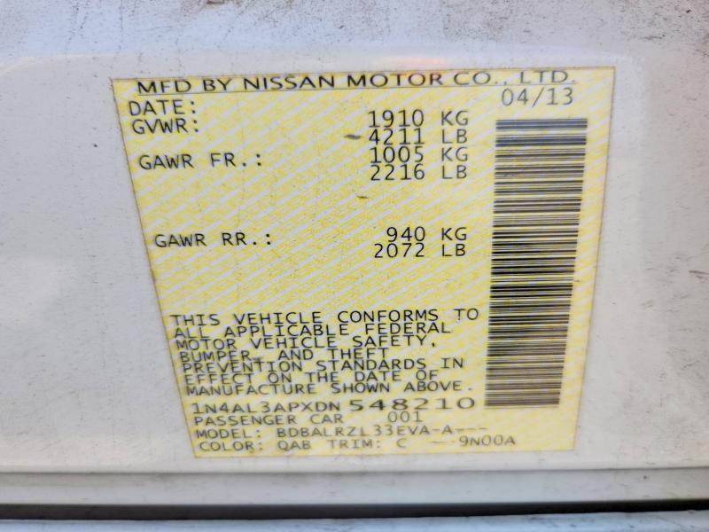 Aukcja sprzedaży 2013 Nissan Altima, vin: 1N4AL3APXDN548210, numer aukcji: 55040156