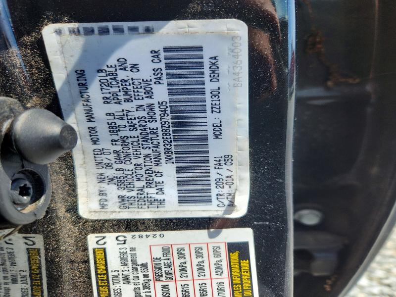 Продаж на аукціоні авто 2008 Toyota Corolla, vin: 1NXBR32E88Z979405, номер лоту: 52552886