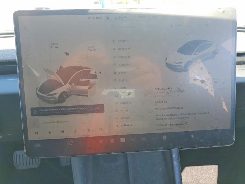 Aukcja sprzedaży 2025 Tesla Model 3, vin: 5YJ3E1EB2SF967342, numer aukcji: 52498866