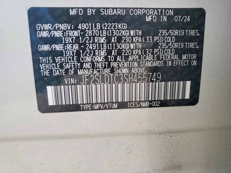 Aukcja sprzedaży 2025 Subaru Forester, vin: JF2SLDTC3SH455749, numer aukcji: 54330236