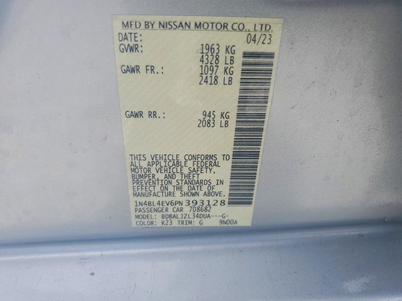 Aukcja sprzedaży 2023 Nissan Altima, vin: 1N4BL4EV6PN393128, numer aukcji: 55194526