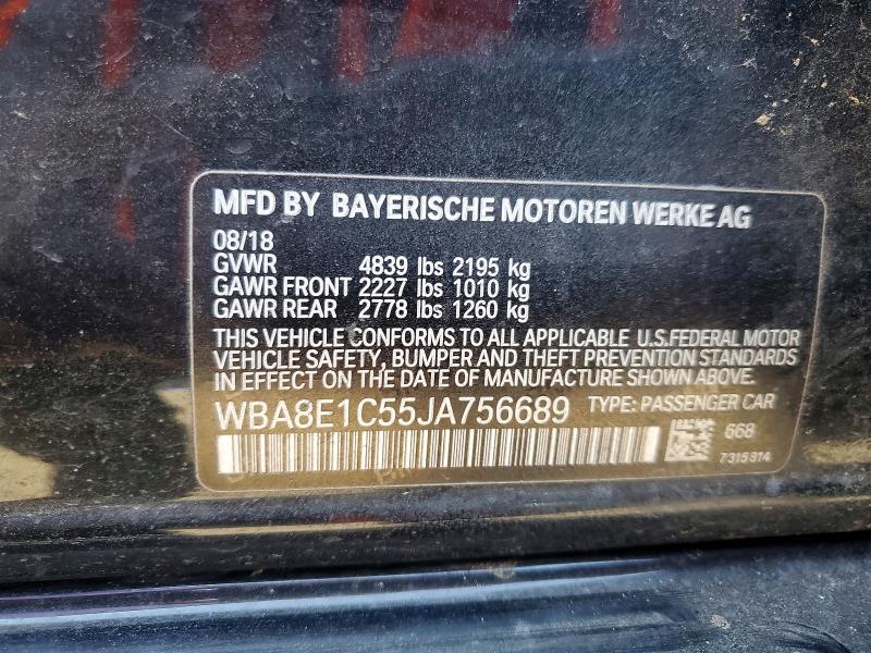 Продажа на аукционе авто 2018 Bmw 330e, vin: WBA8E1C55JA756689, номер лота: 54682456