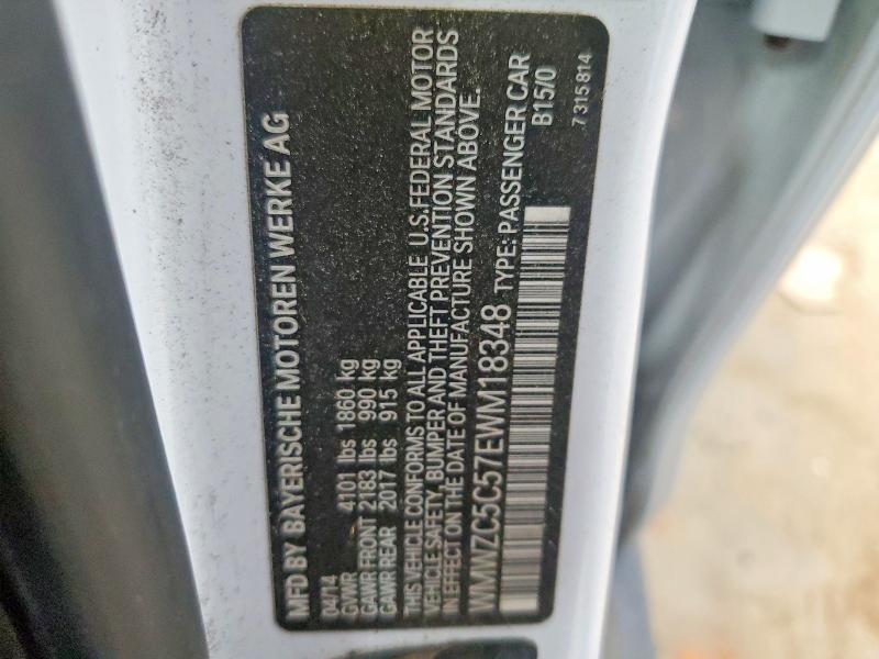 53593156 :رقم المزاد ، WMWZC5C57EWM18348 vin ، 2014 Mini Cooper مزاد بيع