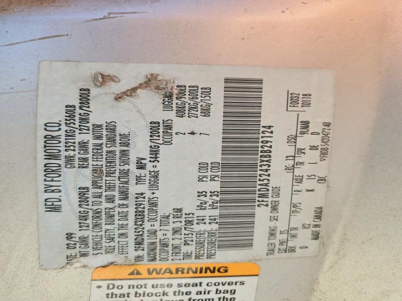 Aukcja sprzedaży 1999 Ford Windstar, vin: 2FMDA5243XBB29124, numer aukcji: 53529896