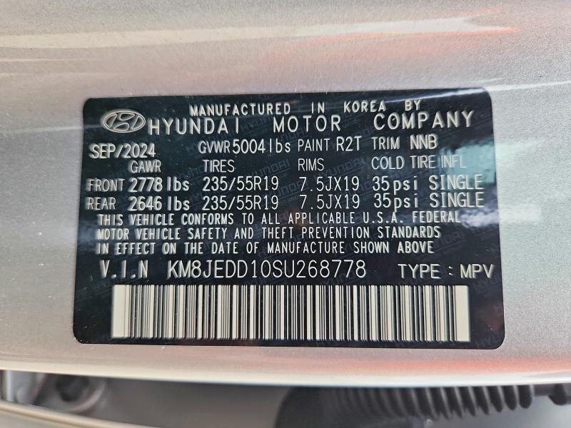 Aukcja sprzedaży 2025 Hyundai Tucson, vin: KM8JEDD10SU268778, numer aukcji: 52891346