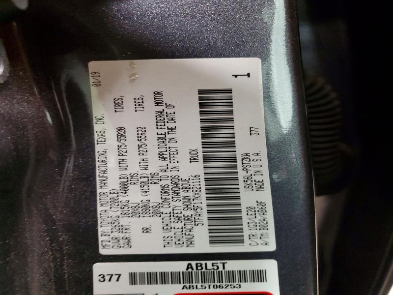 Продажа на аукционе авто 2019 Toyota Tundra, vin: 5TFAY5F17KX821116, номер лота: 52394816