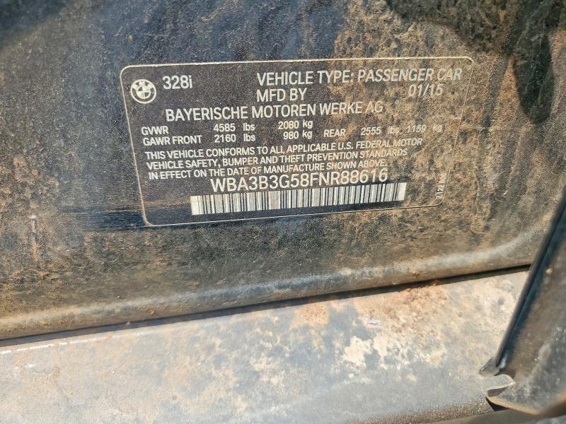Aukcja sprzedaży 2015 Bmw 328, vin: WBA3B3G58FNR88616, numer aukcji: 54348386